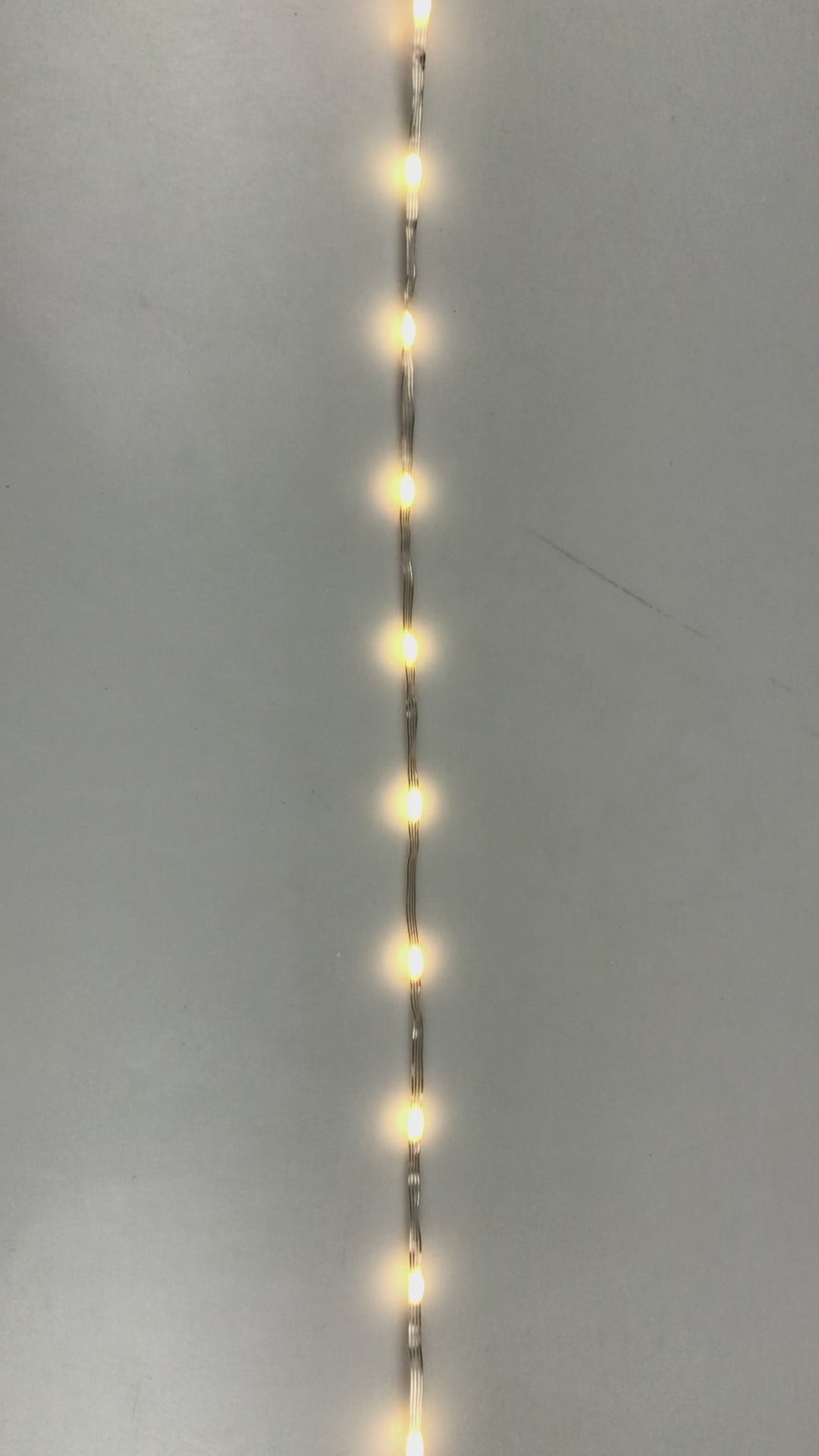 Battery operated lights that go from warm white to red, white and blue.