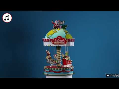 A polyresin carousel for a Lemax display