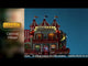 Polyresin lighted building designed to look like a Circus Funhouse