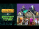 Resin lighted building for a Lemax display. Designed to look like a shack full of Halloween decorations. There are skeletons, ghosts, witches, werewolves, Frankenstein, etc.