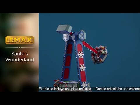 Polyresin figurine for a Lemax Village tabletop display. Designed to look like a snowflake themed carnival ride