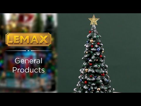 Resin village accent for a Lemax display. Designed to look like a decorated and lit up Christmas tree.