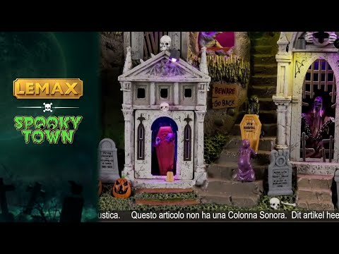 This video showcases the different parts of this Lemax Spooky Town facade.
