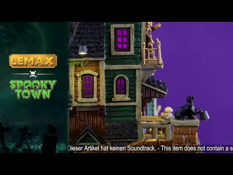 This is a video showcasing the Undead Manor from Lemax Spooky Town.