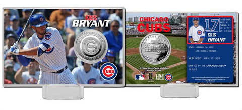 Highland Mint Chicago Cubs Kris Bryant Silver Coin Card