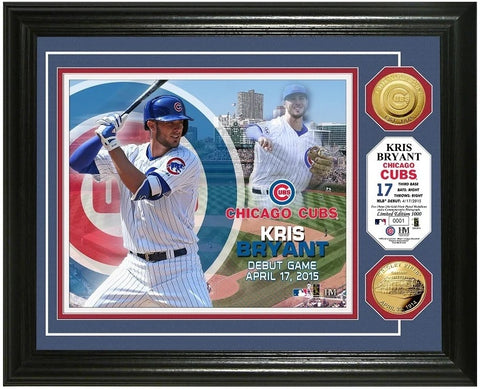 Highland Mint MLB Chicago Cubs Kris Bryant 2015 Debut Gold Coin Photo Collectible