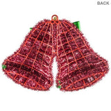 2D Double Bell Tinsel Wreath Wall Decor