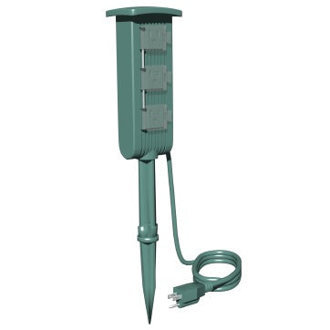 Stanley Mini 3-Outlet Plug Stake Power Center
