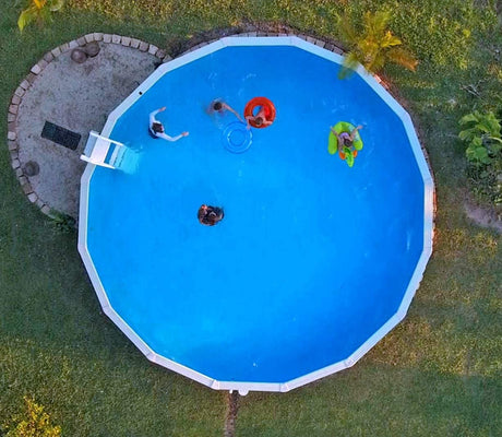 48"-52" Plain Blue Overlap Above Ground Pool Liner