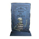 Lighted LED 36" Tombstone With Skeleton