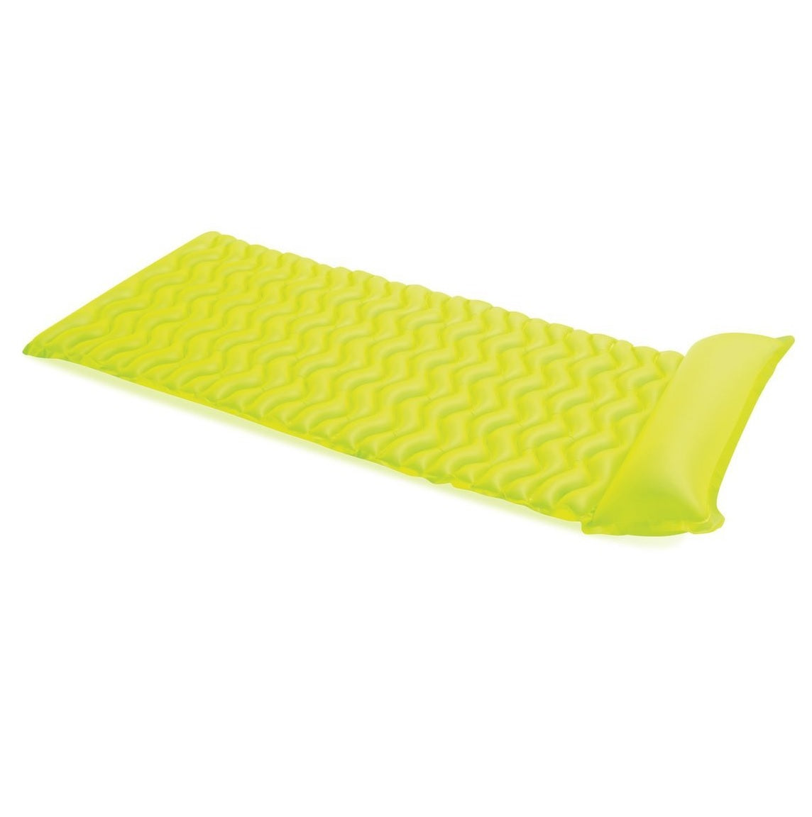 Inflatable pool mattress. This one is yellow.