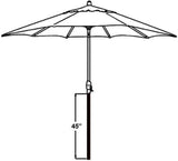 45 extension pole for hampton bay patio umbrella Treasure Garden Inch Bottom (Replacement) 9-Foot Model 9200 Manual Push Button Tilt (Bronze) : Patio, Lawn & Garden and weighs 25 lbs Patio Umbrella Extension Pole -