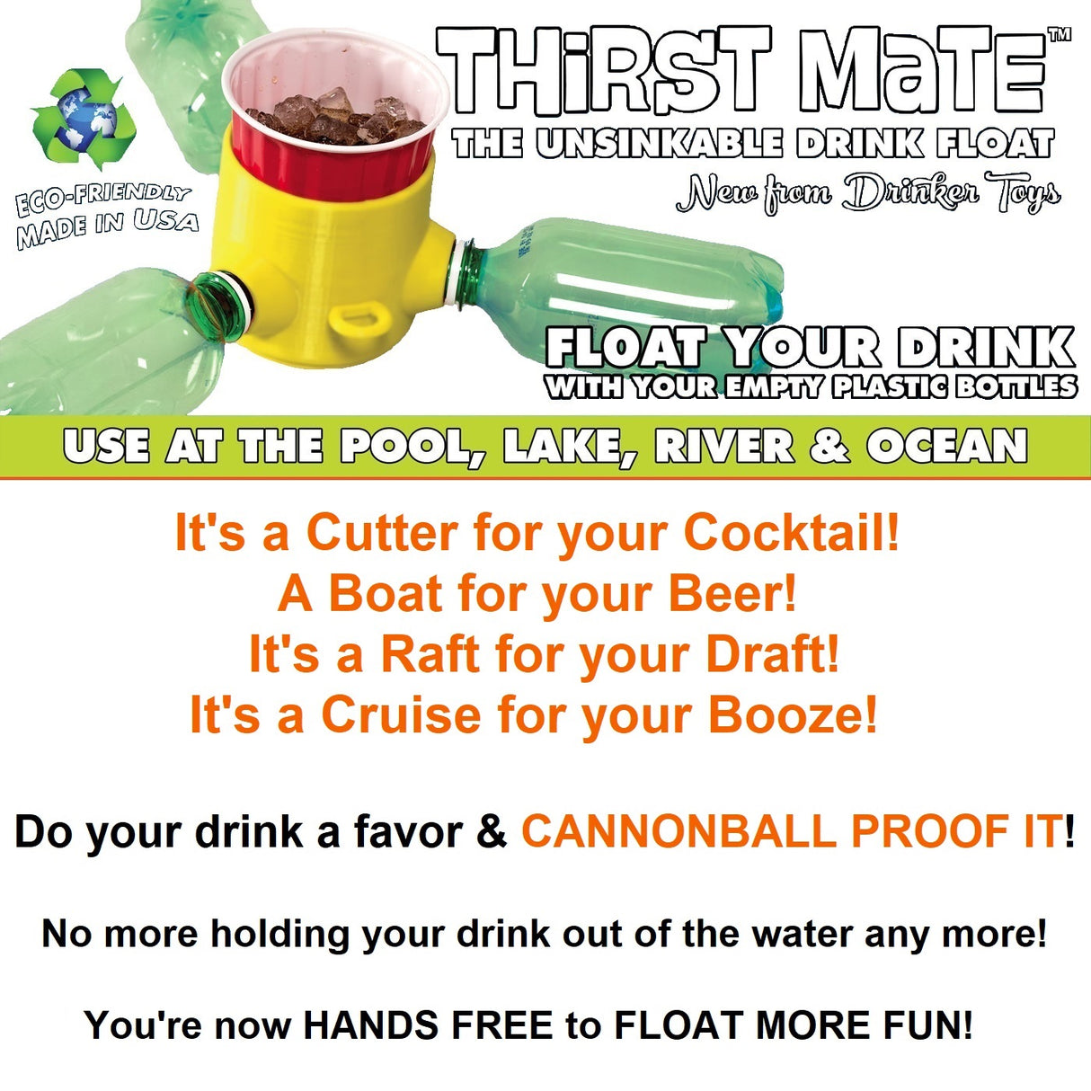 Float for your drink in water.