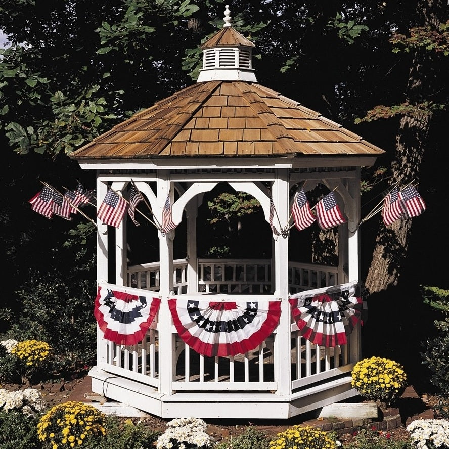 Patriotic bunting.