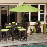 9' Auto Tilt Market Black Frame Macaw Canopy Umbrella Thin Pole