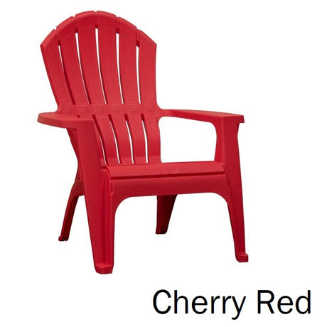Cherry Red colored Adirondack chair.