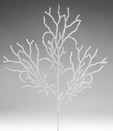 29" White Beaded Glitter Spray