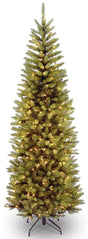 Artificial tree pre-lit with clear lights.