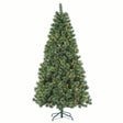 Pre-lit artificial tree. Lights are clear.