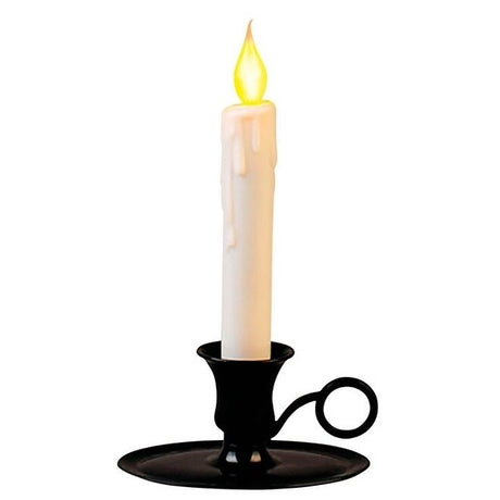 Ivory Drip Flameless Antique Bronze Timer LED Candle