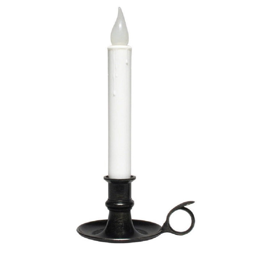 Ivory Drip Flameless Antique Bronze Timer LED Candle