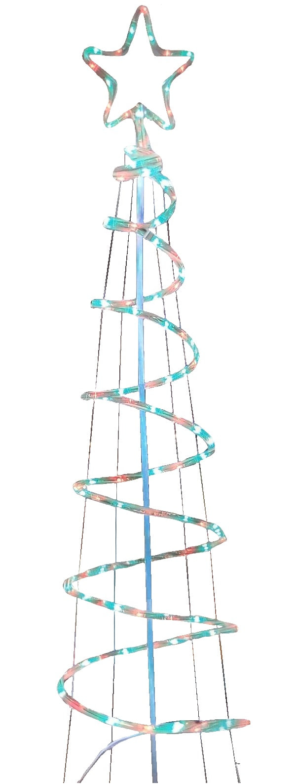 7' LED Rope Light Spiral Tree Decorations