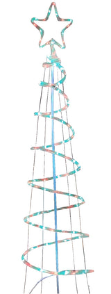 7' LED Rope Light Spiral Tree Decorations