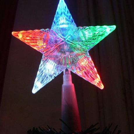 4-Function Dual Color LED Christmas Tree Topper