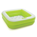Green square inflatable pool for kids.
