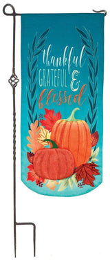 Thankful Grateful Blessed 2-Sided Polyester Garden Flag Banner