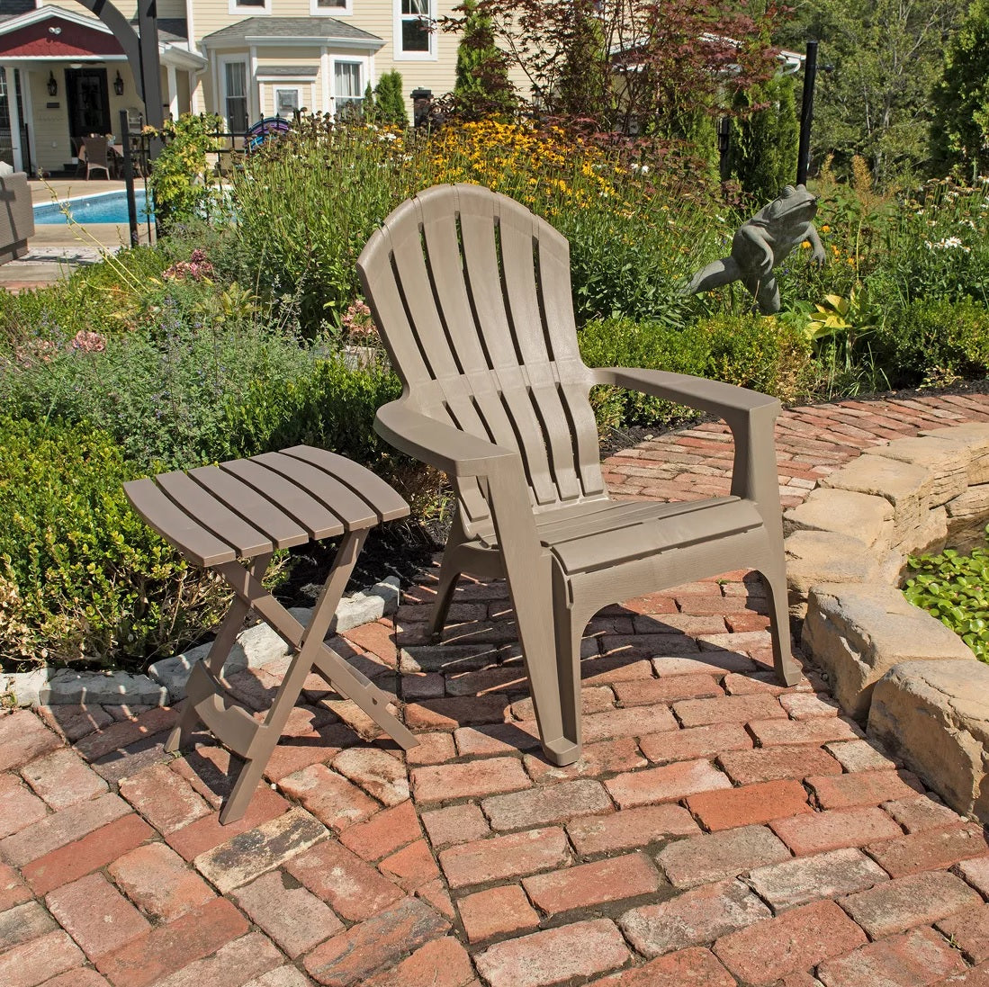 A portobello Adirondack chair.