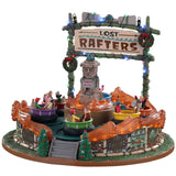 Polyresin and plastic figurine for a Lemax Village tabletop display. Designed to look like a carnival ride