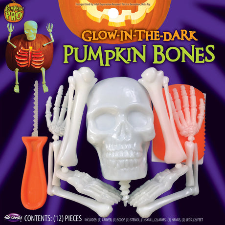 Glow-in-the-Dark Pumpkin Bones Carve & Decorating Kit