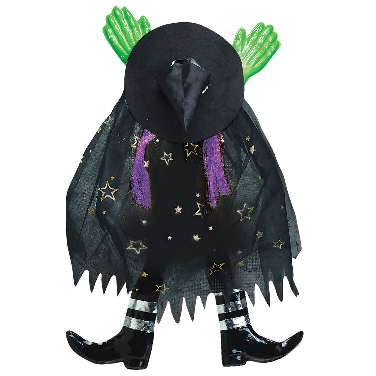 Celestial Sparkle Wrong Way Witch Door Hanger