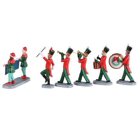 Lemax Caddington Village Table Pieces: Christmas On Parade, Set of 6 #03515