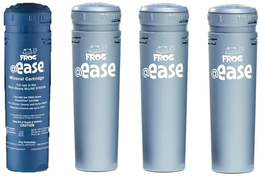 4 Pack - FROG® @ease® In-Line Spa SmartChlor® Sanitizing Cartridge + Mineral Cartridge