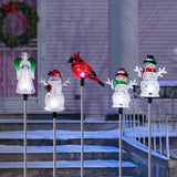 Solar-Powered LED Winter Icon Acrylic Garden Stake