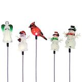 Solar-Powered LED Winter Icon Acrylic Garden Stake