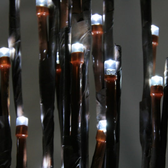 36" LED Twinkle Light Burst Twig Bush Light-Up Wire Decor