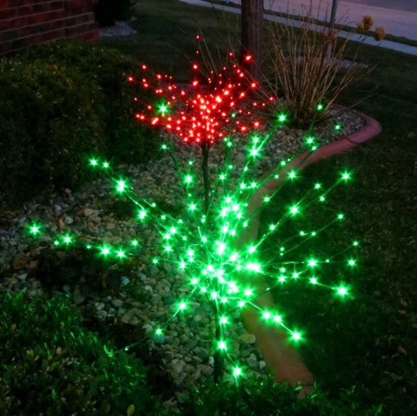 LED Light Burst Twig Bush Light-Up Wire Decor | LED Garden Stakes ...