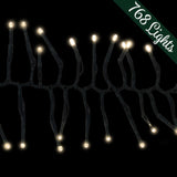 768 LED Twinkling Cluster Rice Christmas Lights on a Reel