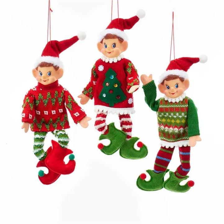 11" Traditional Christmas Elf Ornament