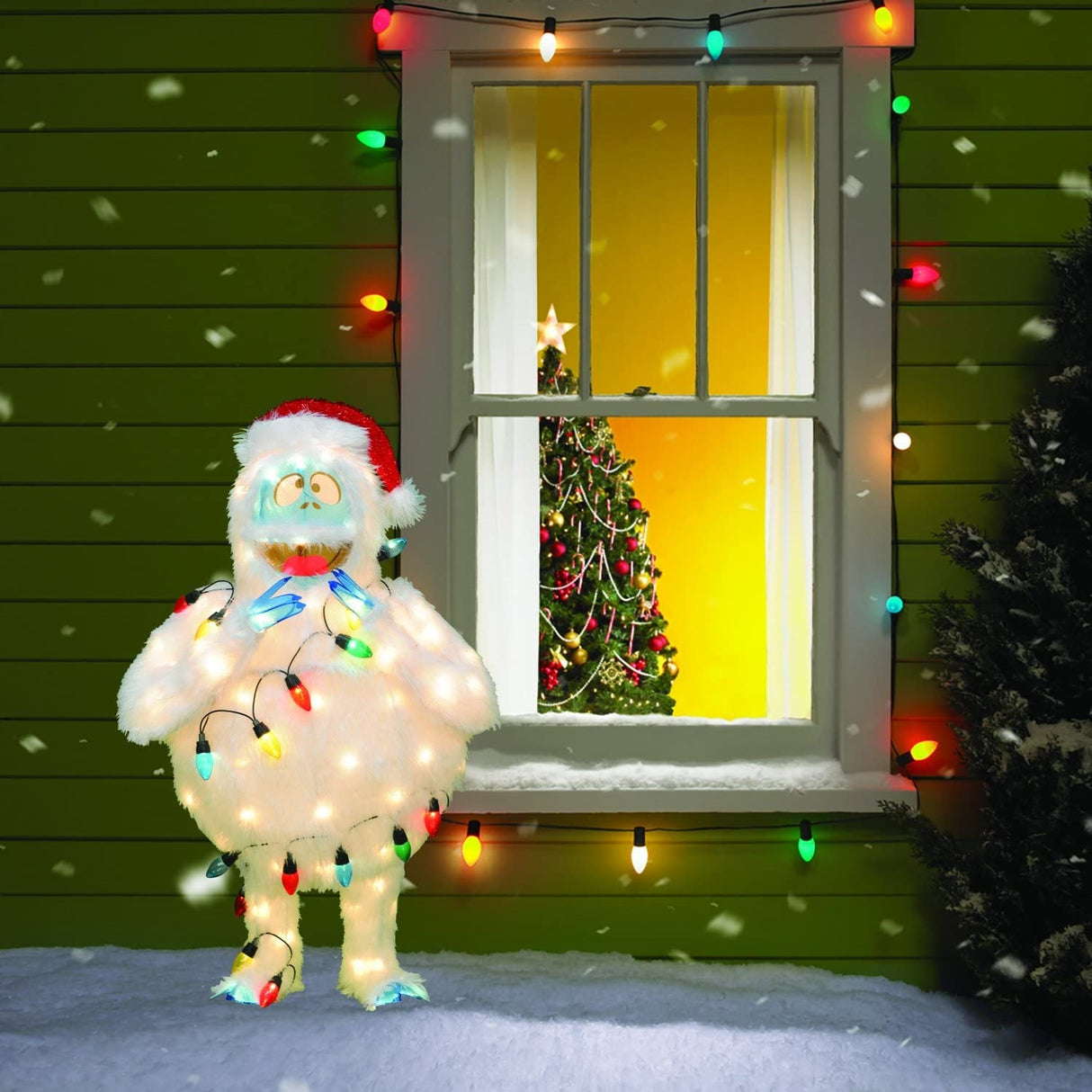 3D Lighted Soft Tinsel Bumble Sculpture