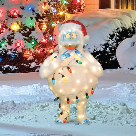 3D Lighted Soft Tinsel Bumble Sculpture