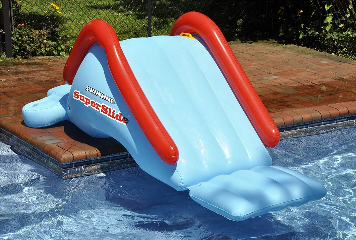Inflatable pool slide for kids.