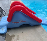 Inflatable pool slide for kids.