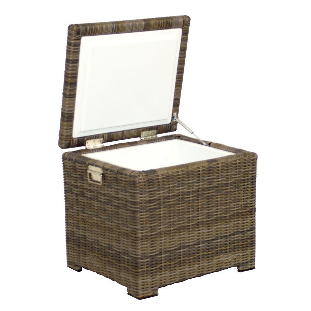 Wicker Willow Thick Ice Chest End Table