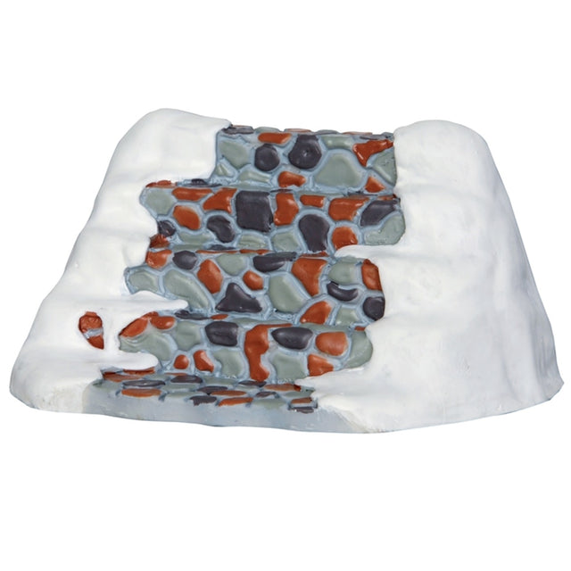 Polyresin village accent for a Lemax display. Designed to look like a set of stone stairs covered in snow.