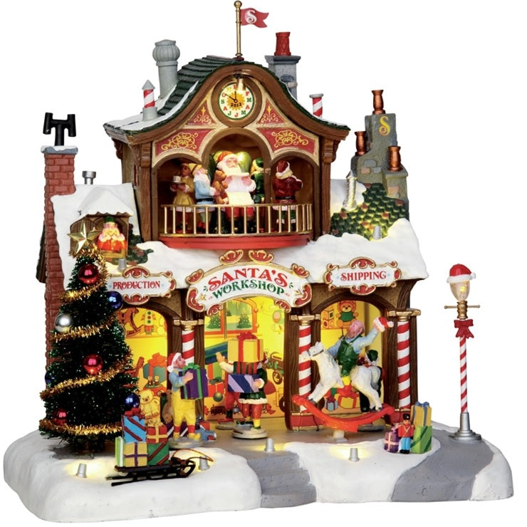 Polyresin lighted building for a Lemax display. Designed to look like 