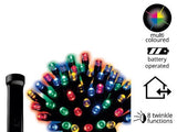 String of 96 LED Battery Operated Fairy Lights (8 Function Twinkle Effect Multi-Colored)